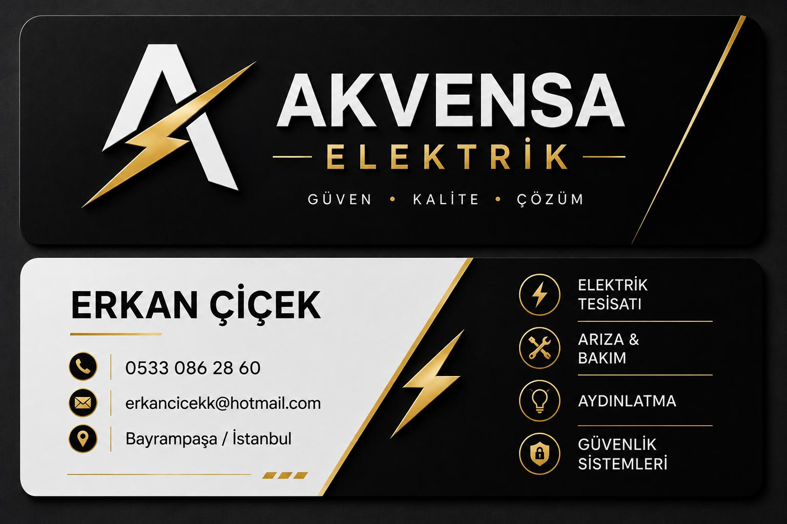 Akvensa Elektrik kartvizit